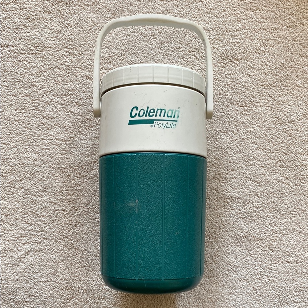 Coleman PolyLite Green and White Water Jug